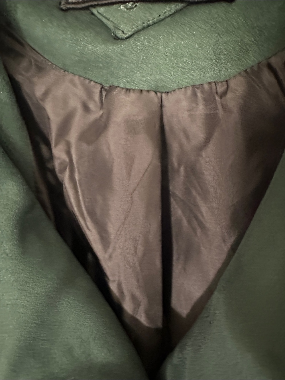 Forest Green Faux Suede Moto Jacket - Picture 4 of 13
